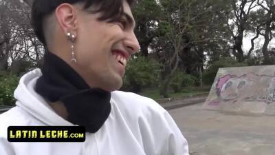 Latin Leche - Lucky Stud Meets Cute Skater Boy And Makes Him Suck His Hard Cock In A Hotel - boyfriendtv.com