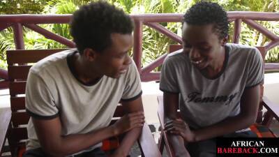 African twink blows partners uncut dick before bareback sex - boyfriendtv.com